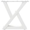 vidaXL Pieds de table basse 2 pi&egrave;ces Blanc 30 x (30-31,3) cm Acier