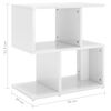 vidaXL Tables de chevet 2 pcs blanc brillant bois d'ing&eacute;nierie