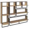 vidaXL Ensemble d'&eacute;tag&egrave;res murales 6 pc Ch&ecirc;ne artisanal