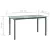 vidaXL Ensemble &agrave; manger de jardin 7 pcs aluminium argent&eacute; et noir