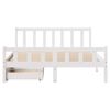 vidaXL Cadre de lit sans matelas blanc 160x200 cm bois de pin massif
