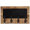 vidaXL Porte-manteaux muraux et 4 crochets 2 pcs bois manguier massif