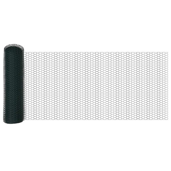 vidaXL Cl&ocirc;ture hexagonale Vert 0.4 x 10 m Acier