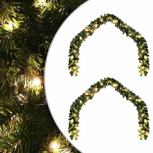 vidaXL Guirlande de No&euml;l 2 pc 600 LED Vert 20 m PVC
