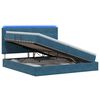vidaXL Lit de rangement LED avec matelas Bleu fonc&eacute; 200 x 200 cm