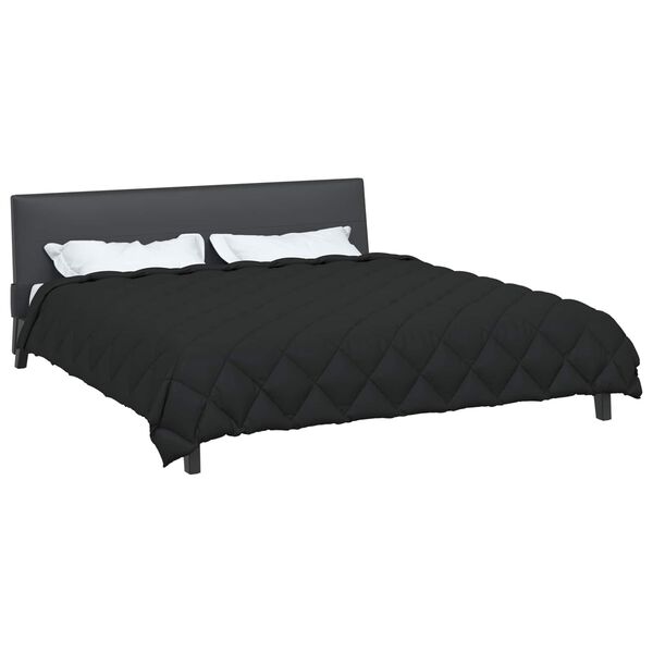 vidaXL Duvet d'hiver Noir 240 x 260 cm Microfibre