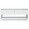 vidaXL Table basse Blanc brillant 102,5x55x44 cm Bois d'ing&eacute;nierie