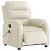 vidaXL Fauteuil de massage inclinable électrique crème similicuir