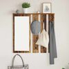 vidaXL Porte-manteau mural avec &eacute;tag&egrave;re Bois ancien 84 x 10 x 80 cm