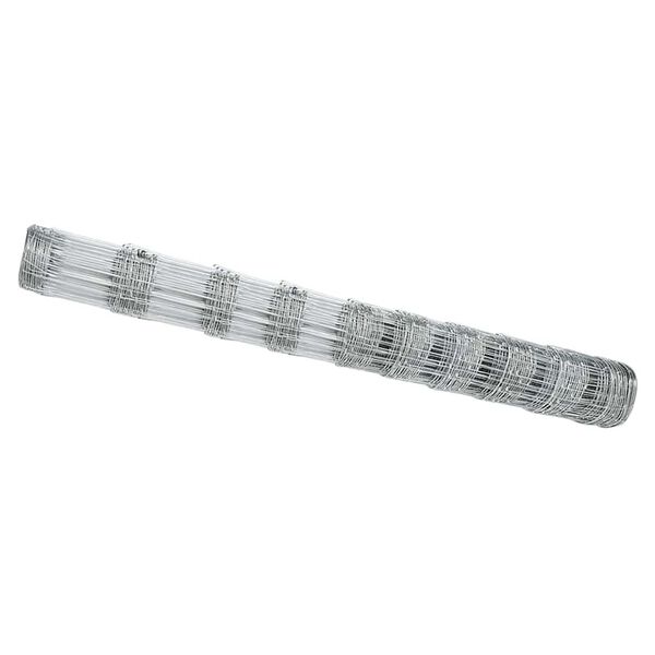 vidaXL Cl&ocirc;ture de prairie Argent&eacute; 50 x 1,2 m Acier galvanis&eacute;
