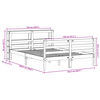 vidaXL Cadre de lit sans matelas cire marron 120x190cm bois pin massif