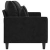 vidaXL Canap&eacute; &agrave; 3 places Noir 180 cm Velours