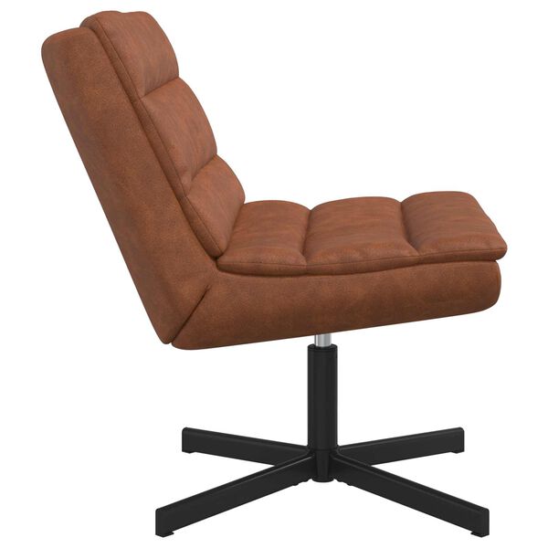 vidaXL Chaise pivotante Marron 63 x 75 x 76 cm PU antique