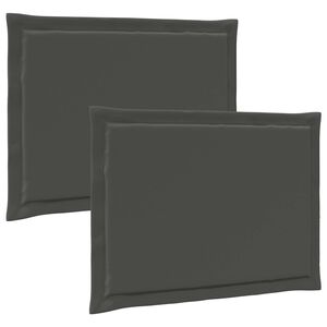 vidaXL Coussins de si&egrave;ge 2 pc Polyester Anthracite 47 x 36 x 2 cm