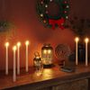 vidaXL Bougies &eacute;lectriques sans flamme &agrave; LED blanc chaud 12 pcs