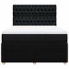 vidaXL Sommier &agrave; lattes de lit avec matelas Noir 160x200 cm Tissu