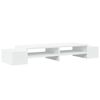 vidaXL Support de moniteur avec rangement blanc bois d'ing&eacute;nierie