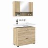 vidaXL Ensemble de mobilier de salle de bain 2 pcs Ch&ecirc;ne Sonoma