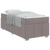 vidaXL Cadre de lit avec matelas Taupe 120 x 190 cm tissu