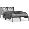 vidaXL Cadre de lit métal sans matelas avec tête de lit noir 120x190cm