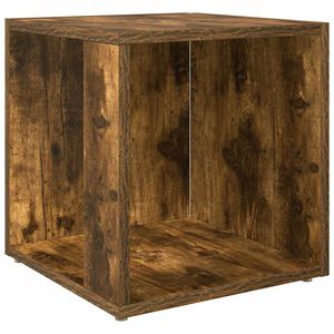 vidaXL Table d'appoint Ch&ecirc;ne fum&eacute; 33x33x34,5 cm Bois d'ing&eacute;nierie