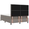 vidaXL Lit &agrave; ressorts avec matelas Taupe 140 x 200 cm tissu