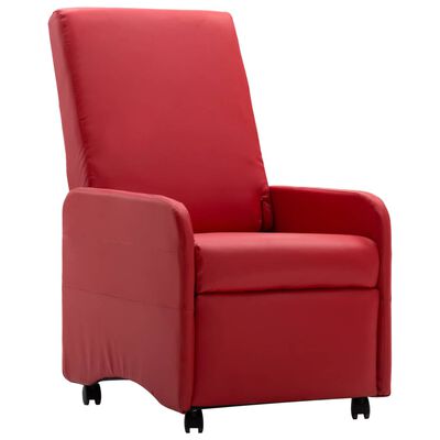 vidaXL Fauteuil Inclinable Rouge Similicuir