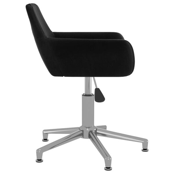 vidaXL Chaise pivotante de bureau Noir Velours