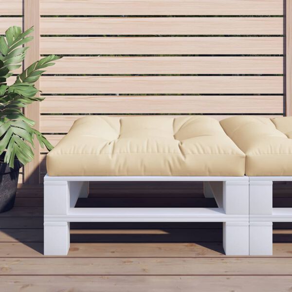 vidaXL Coussin de canap&eacute; palette beige 70x70x12 cm