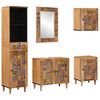 vidaXL Ensemble de mobilier de salle de bain 5 pc Naturel