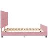 vidaXL Lit &agrave; ressorts avec t&ecirc;te de lit Rose 180 x 200 cm Velours