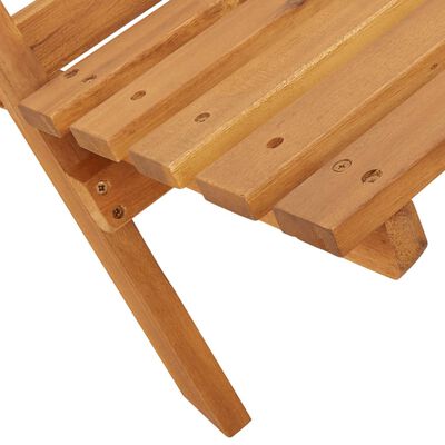 vidaXL Chaises de jardin lot de 2 beige bois d'acacia massif et tissu