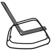 vidaXL Chaise longue &agrave; bascule gris acier et textil&egrave;ne
