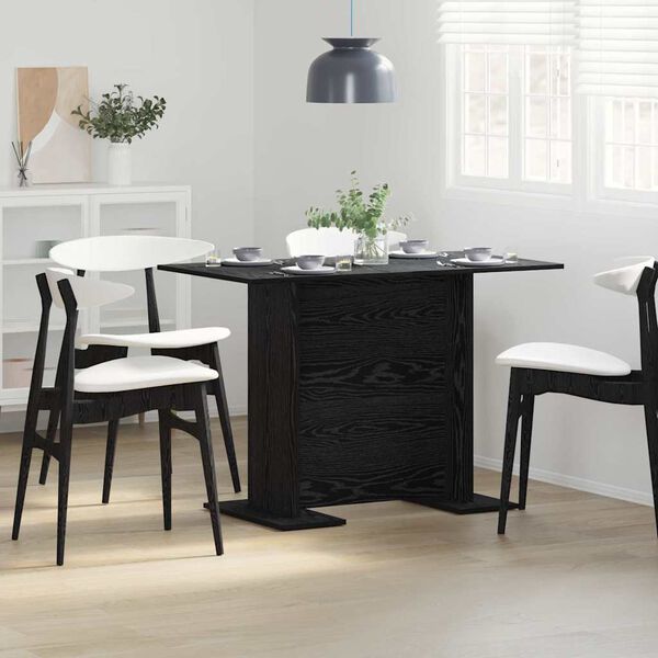 vidaXL Table de salle &agrave; manger Ch&ecirc;ne noir 110 x 60 x 75 cm