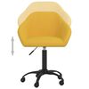 vidaXL Chaise pivotante de salle &agrave; manger Jaune Velours