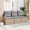 vidaXL Ensemble de canapé de jardin 3 pcs beige et gris clair