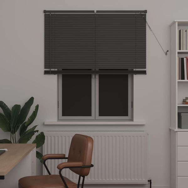 vidaXL Store V&eacute;nitien R&eacute;glable Gris Argent&eacute; 150 x 120 cm PVC