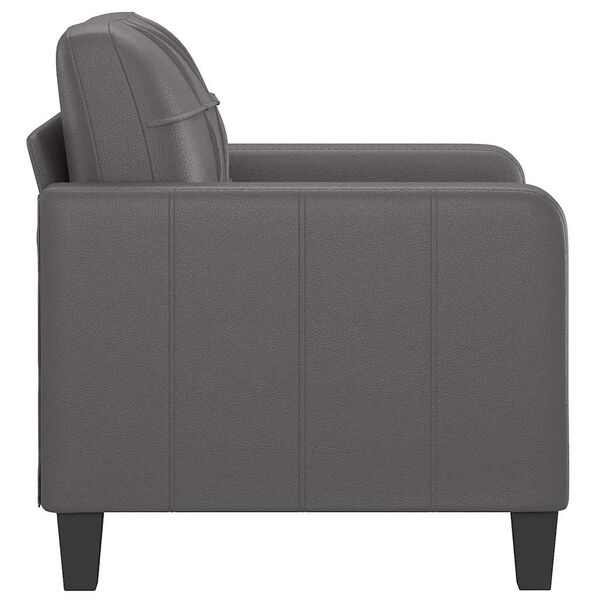 vidaXL Fauteuil Gris 60 cm Similicuir