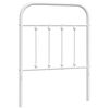 vidaXL T&ecirc;te de lit m&eacute;tal blanc 75 cm