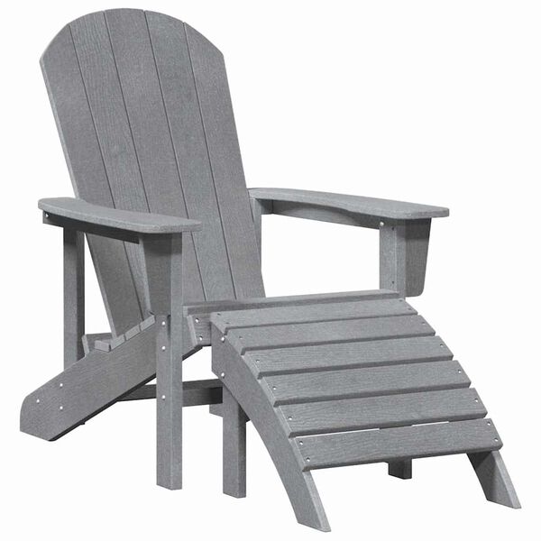 vidaXL Chaise de jardin 2 pcs Gris clair 83 x 74 x 92 cm Poly&eacute;thyl&egrave;ne