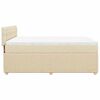 vidaXL Sommier &agrave; lattes de lit avec matelas Cr&egrave;me 140x190 cm Tissu