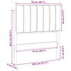 vidaXL T&ecirc;te de lit capitonn&eacute;e Marron et Taupe 75 cm Pin massif