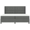 vidaXL Lit &agrave; ressorts avec matelas Gris fonc&eacute; 200 x 200 cm tissu