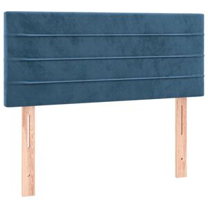 vidaXL T&ecirc;te de lit Bleu fonc&eacute; 90x5x78/88 cm Velours