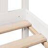 vidaXL Lit biblioth&egrave;que sans matelas blanc 150x200 cm bois pin massif