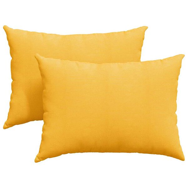 vidaXL Coussins de canapé 2 pcs Jaune clair 70 x 50 cm