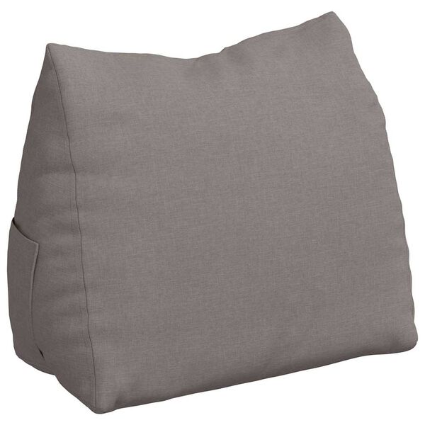 vidaXL Coussin de Dos Taupe 60 x 20 x 50 cm tissu