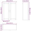 vidaXL Armoire de cuisine avec stockage Kalmar Blanc 80 x 31 x 100 cm