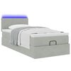 vidaXL Cadre de lit ottoman et matelas gris clair 90x190 cm velours