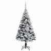 vidaXL Sapin de No&euml;l artificiel Blanc 150 cm PVC, Acier et Plastique